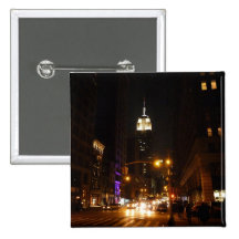 The Empire State Building at Night Button