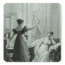 The Empress Josephine reveals the prophesy Square Stickers