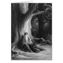 The Enchanter Merlin and the Fairy Vivien Greeting Cards
