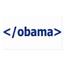 The End of Obama Business Card Templates