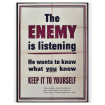 The Enemy Is Listening Flyer Design