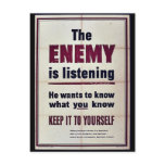 The Enemy Is Listening postcards