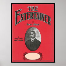 The Entertainer Scott Joplin Vintage Songbook Cove Poster