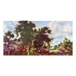 The Entrance By Hobbema Meindert (Best Quality) photo cards