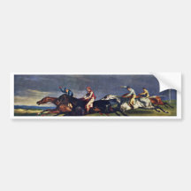 The Epsom Derby By Géricault Jean Louis Théodore ( Bumper Stickers