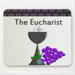 The Eucharist Chalice and Grapes Design mousepads