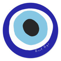 The evil eye round sticker