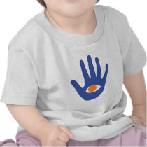 The eye in palm. tshirt