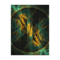 The Eye of the Jungle Abstract Art Postcard