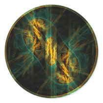 The Eye of the Jungle Abstract Art Round Sticker