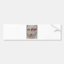 The Face of Mona Lisa Bumper Stickers