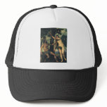 The Fall of Man; Adam and Eve by Titian Trucker Hats