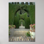 The famed gardens of the Alhambra, Granada, Spain Posters
