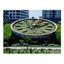 The famous Flowers Clock, Alexandria, Egypt  flowe postcards