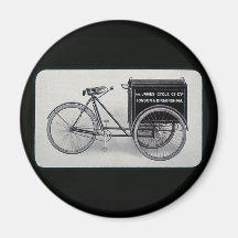 The Famous James Vintage Delivery Bicycle Refrigerator Magnet