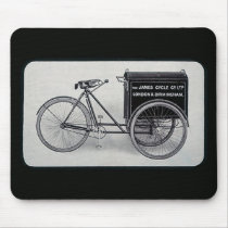 The Famous James Vintage Delivery Bicycle Mouse Pad