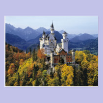 The fanciful Neuschwanstein is one of three postcards
