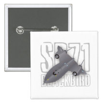 The fastest supersonic spy plane: SR-71 Blackbird Pinback Button