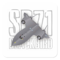 The fastest supersonic spy plane: SR-71 Blackbird Stickers