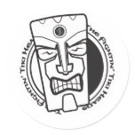 The Fightin' Tiki Heads B&W New stickers