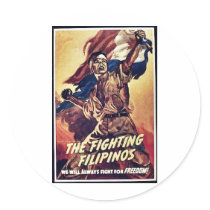 The Fighting Filipinos Round Sticker