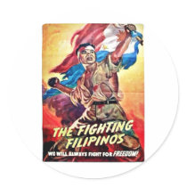 The Fighting Filipinos Round Stickers