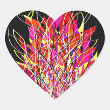 The fire. heart stickers