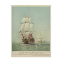 The First Journey of the H.M.S. Victory in 1778 Post Card