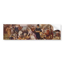 The First Thanksgiving by Jean Leon Gerome Ferris Bumper Sticker