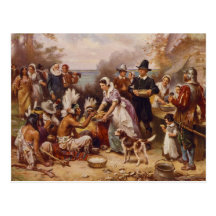 The First Thanksgiving by Jean Leon Gerome Ferris Post Card