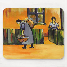 THE FISH SELLER MOUSE PAD
