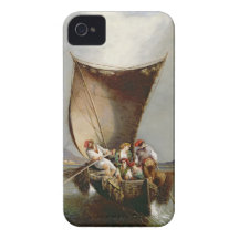 The Fisherman's Family (oil on canvas) iPhone 4 Case-Mate Cases