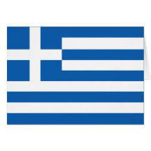 The Flag of Greece Greeting Cards