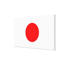 The Flag of Japan Stretched Canvas Prints