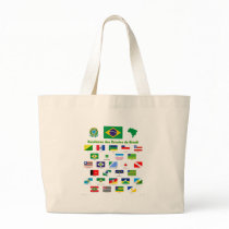 The Flags of Brazil Tote Bags
