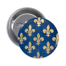 The fleur-de-lis or fleur-de-lys pinback button