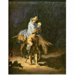 The Flight Into Egypt. By Rembrandt (Best Quality) photo sculptures