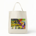 'The Flower Stand'  Grocery Tote Canvas Bag