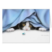 The Fly Hunter Cat Card