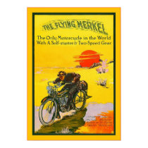 The Flying Merkel ~ Vintage Advertising Poster posters