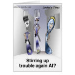 The Fork Police Funny Cartoon Gifts & Collectibles Card