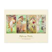 The four seasons, Alphonse Mucha Postcard