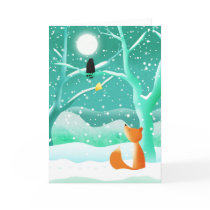 The fox and the crow - greeting card