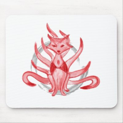 The fox with nine tails mouse pads by PencilPlus
