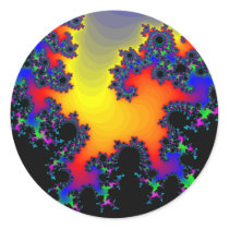 The Fractal's Edge: Round Stickers