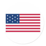 The Francis Hopkinson American Flag Round Stickers