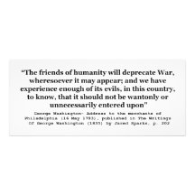 The Friends of Humanity Will Deprecate War Custom Announcement