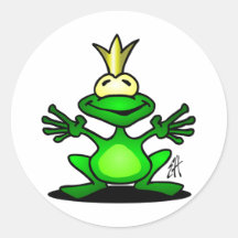 The Frog Prince Round Stickers