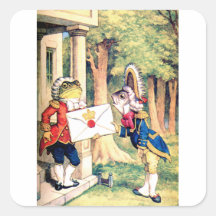 The Frog The Fish & the Queen of Hearts Invitation Sticker