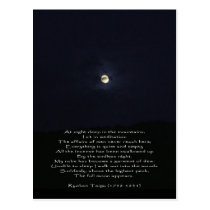 The Full Moon Appears/Inspirational Zen Poetry postcards